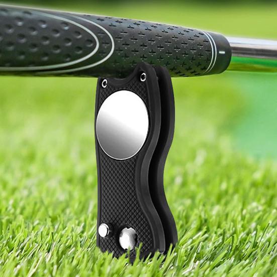Golf Divot Reparaturwerkzeug Magnetischer Ballmarker Faltbares Green Fork Werkzeug Golf Zubehör Männer Frauen Golfer Enthusiasten Geschenk