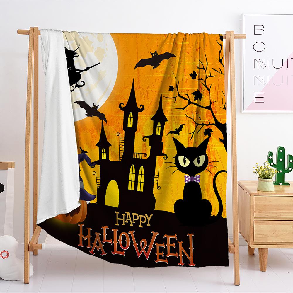 Flannel Halloween Blanket Bedroom Living Room Blanket All Seasons