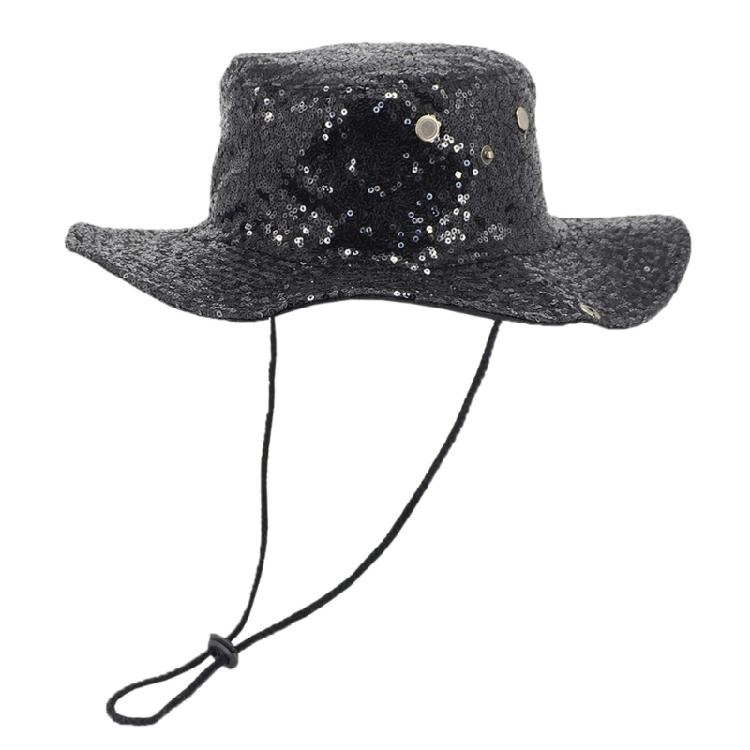 Sequined Bucket Hat Outdoor Sun Hat for Outdoor Fishing Hiking Caps Breathable Sunscreen for Hot Season