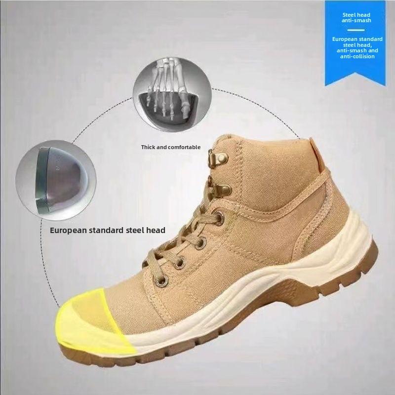 Men's Safety Shoes Insulated Working Shoes with Protection Waterproof Breathable Steel Toe Sneakers Anti Wear-resistant Static