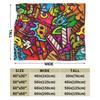 Cartoon Cute Doodle Plush Blanket Girls Boys Flannel Throw Blanket For Couch ChairBed Warm Custom DIY Quality Bedspread Gift
