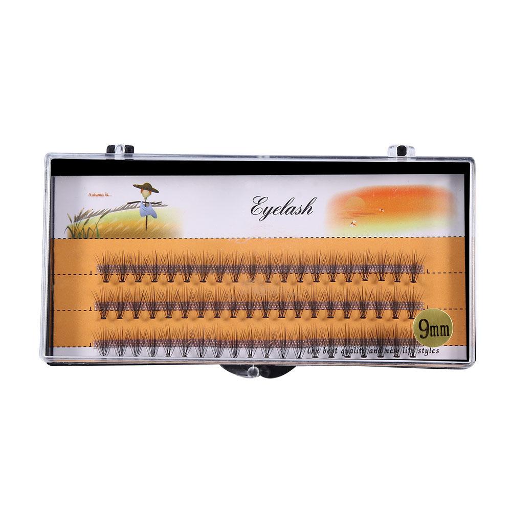 

Натуральные Мягкие Накладные Ресницы Экстеншн Делюкс Ресницы ОБЪЕМ 60 Узелков Накладные Пучки 3D Ресницы 9mm