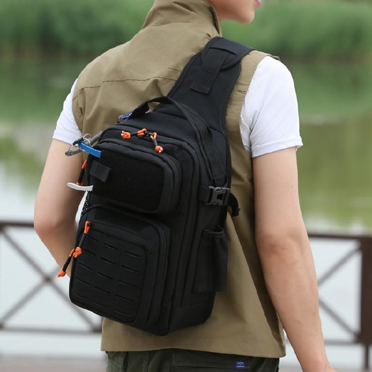 Fishing Backpacks Single Shoulder Bag Large Capacity Crossbody Fishing Tackle Bag Water Resist Fishing Gear Storage Bag