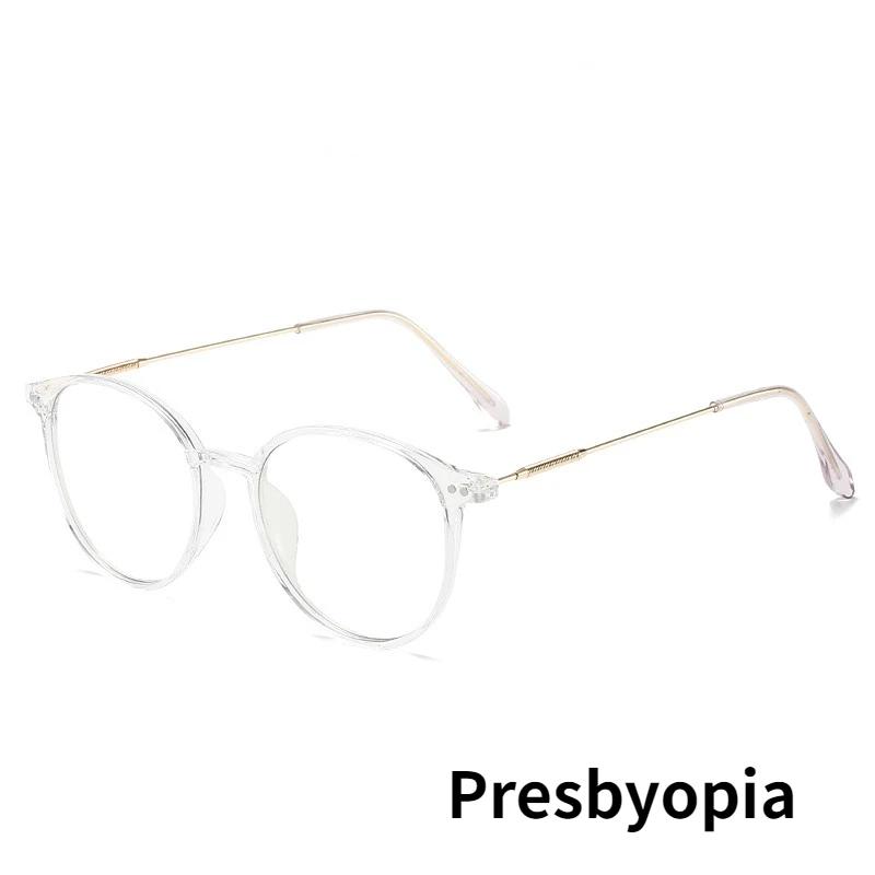 Intelligent Multifocal Reading Glasses Vintage Blue Light Blocking Prescription Presbyopia Eyeglasses Finished Near Far Eyewear