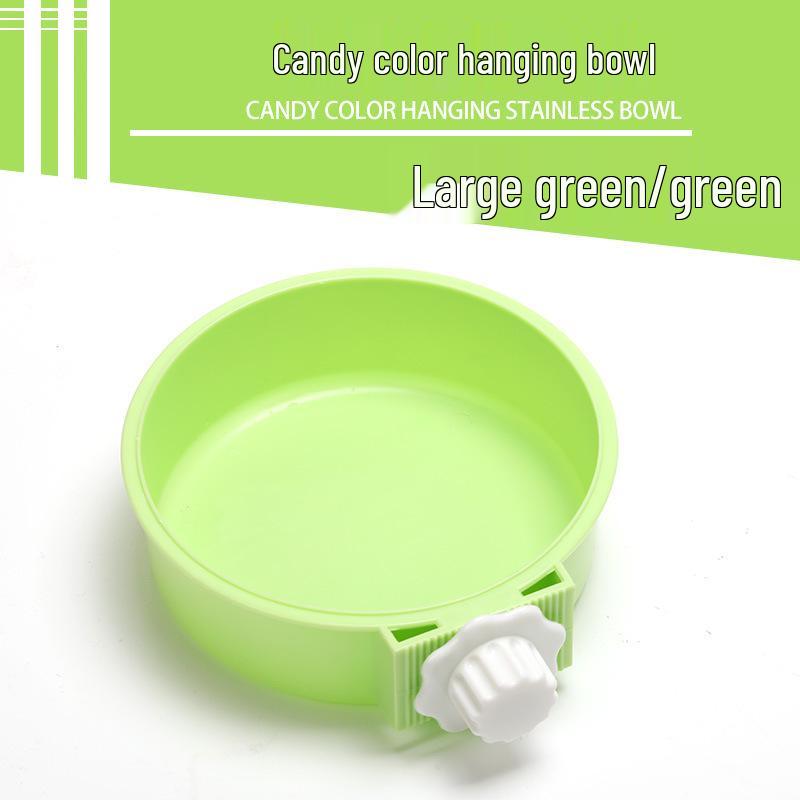 Stainless Steel Cat & Dog Hanging Bowl - Two-in-One Anti-Fall Design