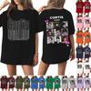 Women's Casual Fashion Round Neck Casual Letter Print Short Sleeve T-Shirt Top