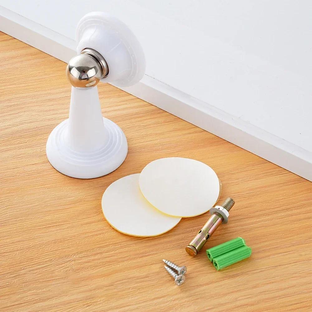 Magnetic Door Stop Door Stopper Holder Anti-collision Silicone Door Suction Windproof Doorstop Wall Mounting Stop Hardware