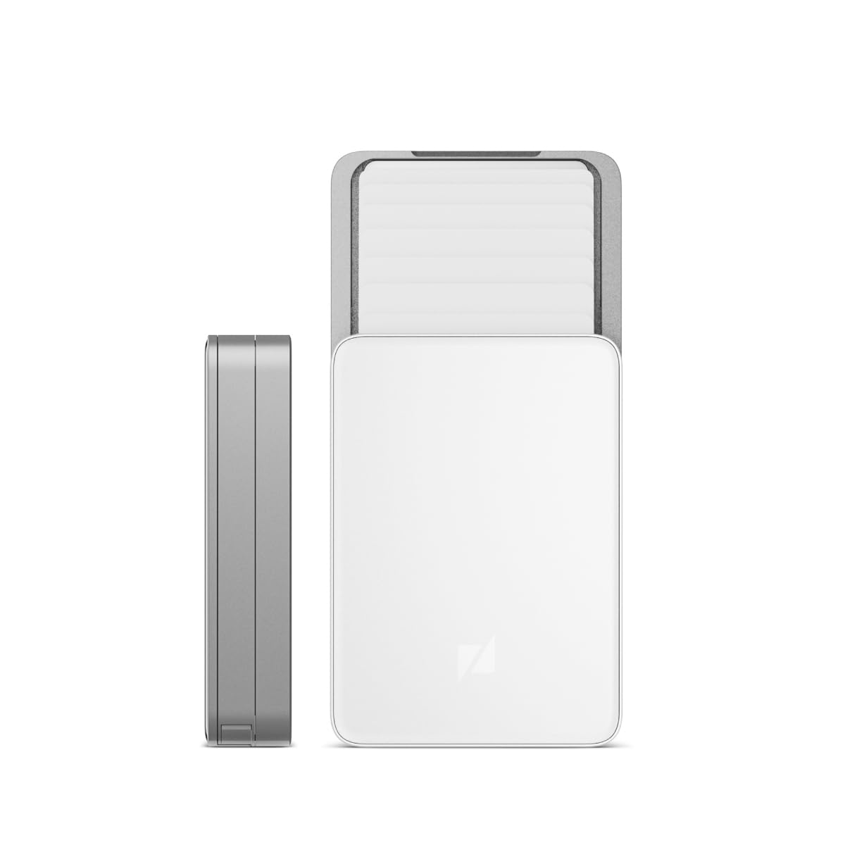 

ZENLET 3 Pro Silver - Slim Mobile Wallet One-Touch Card Deployment IC Card Storage for Smooth Touch Payments RFID Anti-Skimming Protection