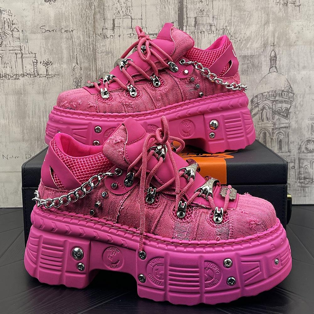 10cm Thick Sole Platform Men`S Sneakers