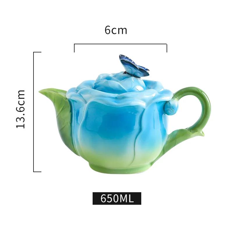 

European Creative Flower Mug Couples Afternoon Tea Ceramic Coffee Cup Set Office Kungfu Tea Set Home Drinking Set Friend Gift 201-300ml