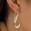 Chic Minimalist Twisted Round Hoop Earrings for Women - Elegant European & American Style