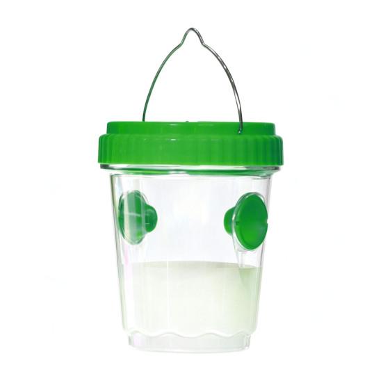 Outdoor Solar Wasp Trap, Hanging Waterproof Hornet Trap Bucket, Reusable Yellow Jacket Trap with LED Light, Wasp Catcher for Garden Patio Backyard