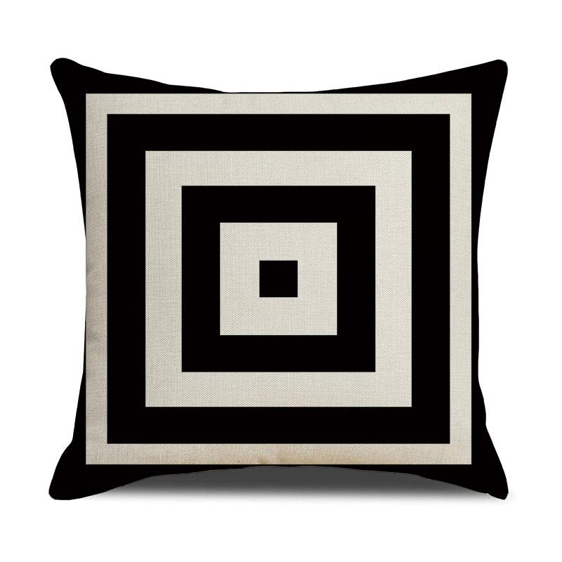 

Classic Geometric Digital Print Pillows, Linen Cushions, Waist Pillowcases, Furniture Supplies linen 45 * 45cm (without pillow core)