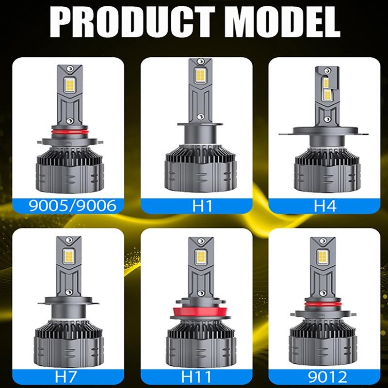 Car LED Headlight 160W High-power Headlight 9005 9006 H1 H4 H7 H11 6000K 16000lm H1