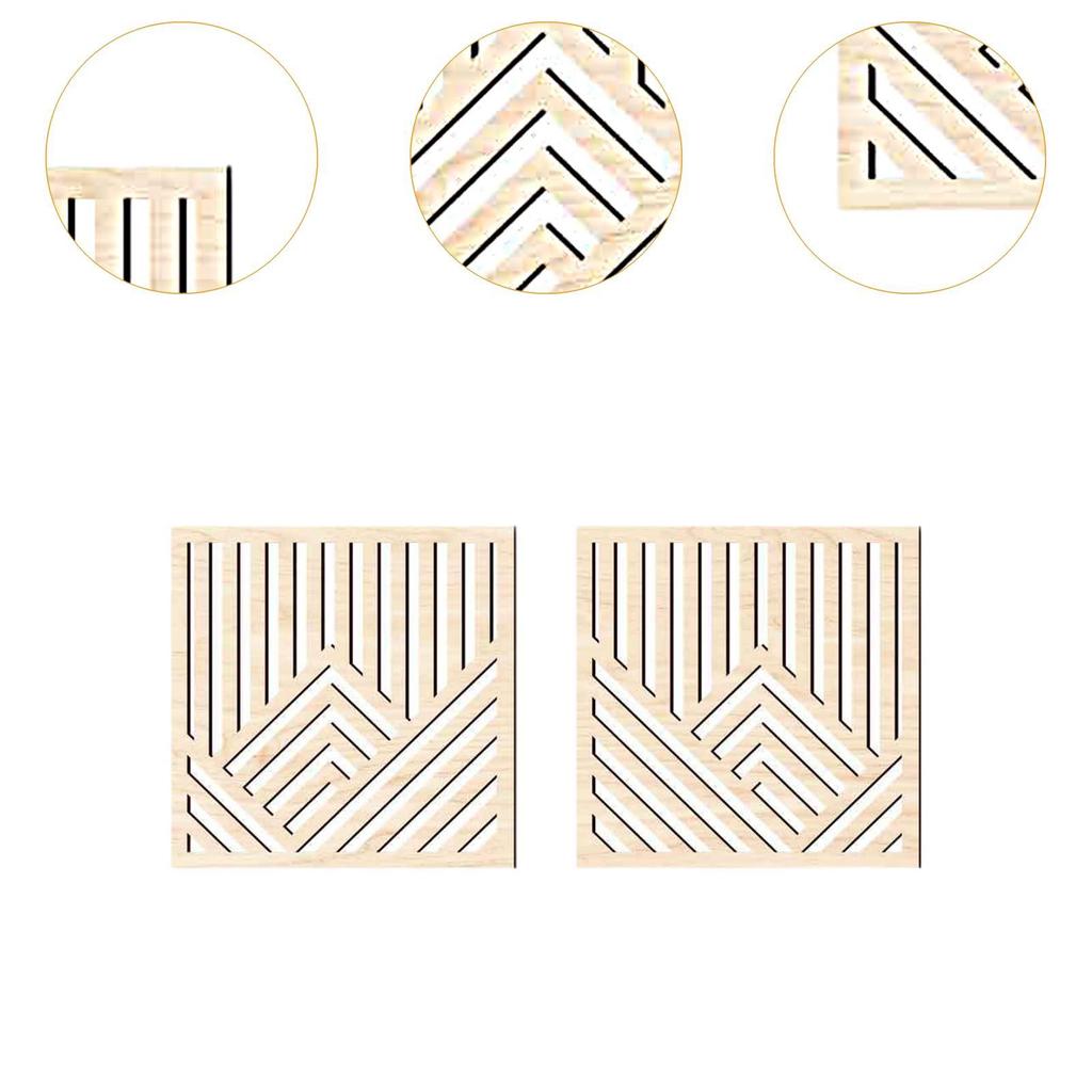 2Pcs Wooden Wall Art Panels Modern Ornaments Wood Wall Hanging Sculptures Boho Abstract Wall Decor for Office Living Room