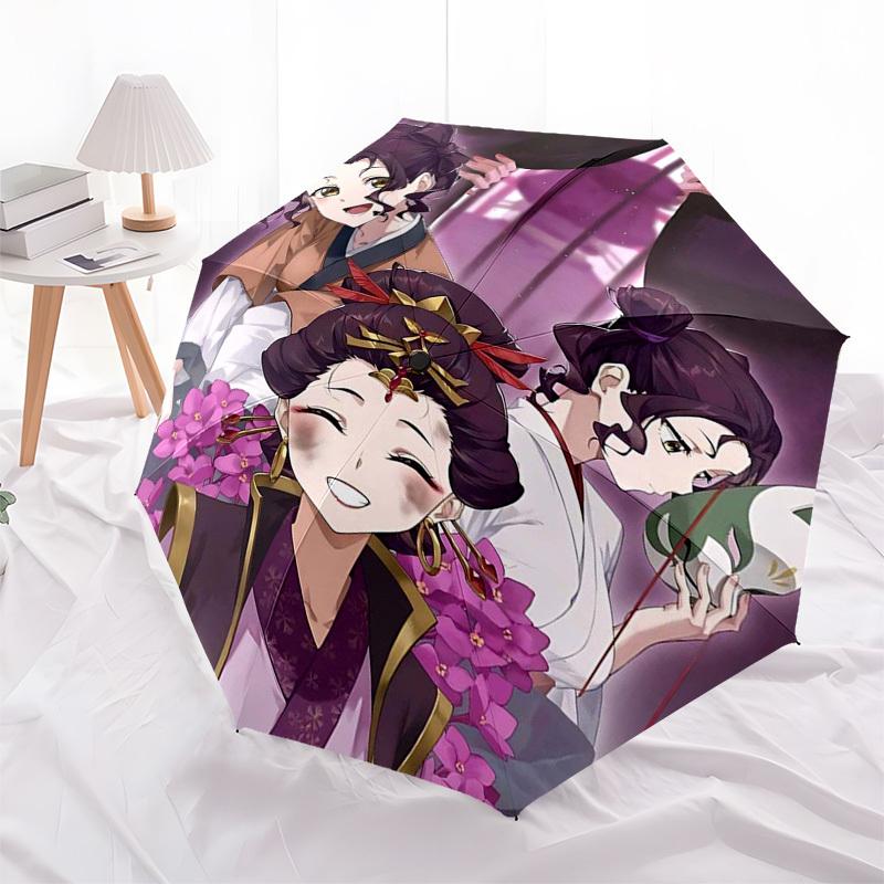 1pc Outdoor Umbrella with Anime Characters, Automatic Opening/Closing, Portable 3-Fold Design, 8-Bone Iron Frame - Perfect Gift for Fans, Travele