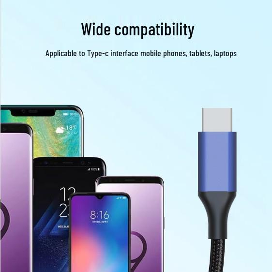 Custom Type-C To USB Fast Charging Cable, 3A High Current, Aluminum Alloy