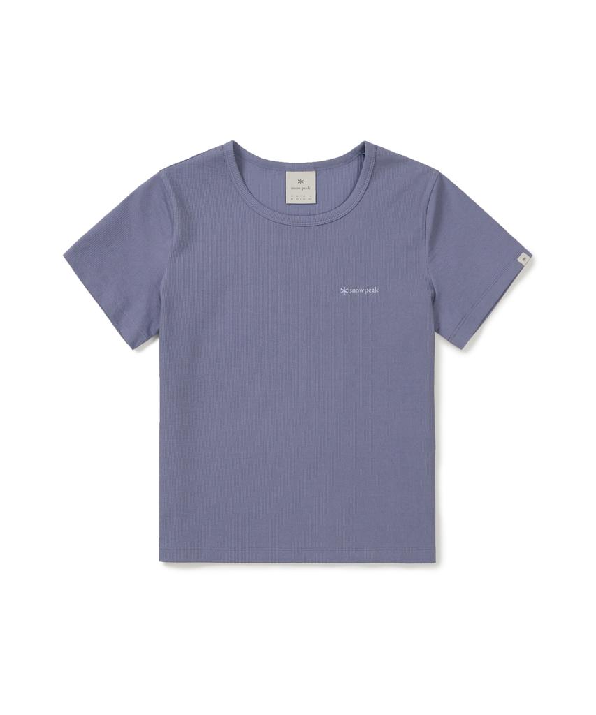 SNOWPEAK APPAREL Ribbed Women'S Short Sleeve T-Shirt (S26Mwfts39) Ash Purple