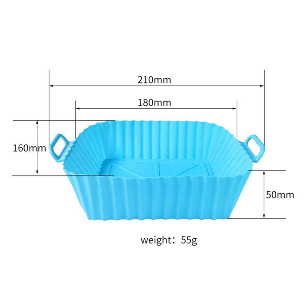 Soft Square Silicone Pot Mould Liners Baking Basket New Silicone Mold  for Air Fryer