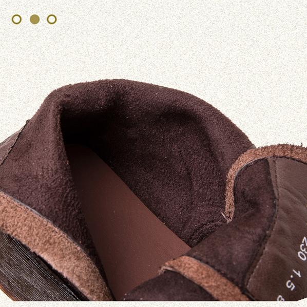 Johnature Universalūs apvalianos nosies šoniniu užtrauktuku retro trumpi aulinukai, paprastas storas kulnas, kasdieniai moteriški batai