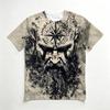 Men's fashionable printed T-shirt, suitable for versatile outdoor casual sports short-sleeved T-shirt top