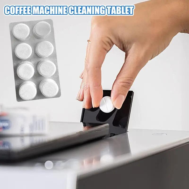 Coffee Machine Cleaning Tablets 8 Tablets Coffee Machine Descaling Agent for Household Cleaning Coffee Machine Scale Cleaning