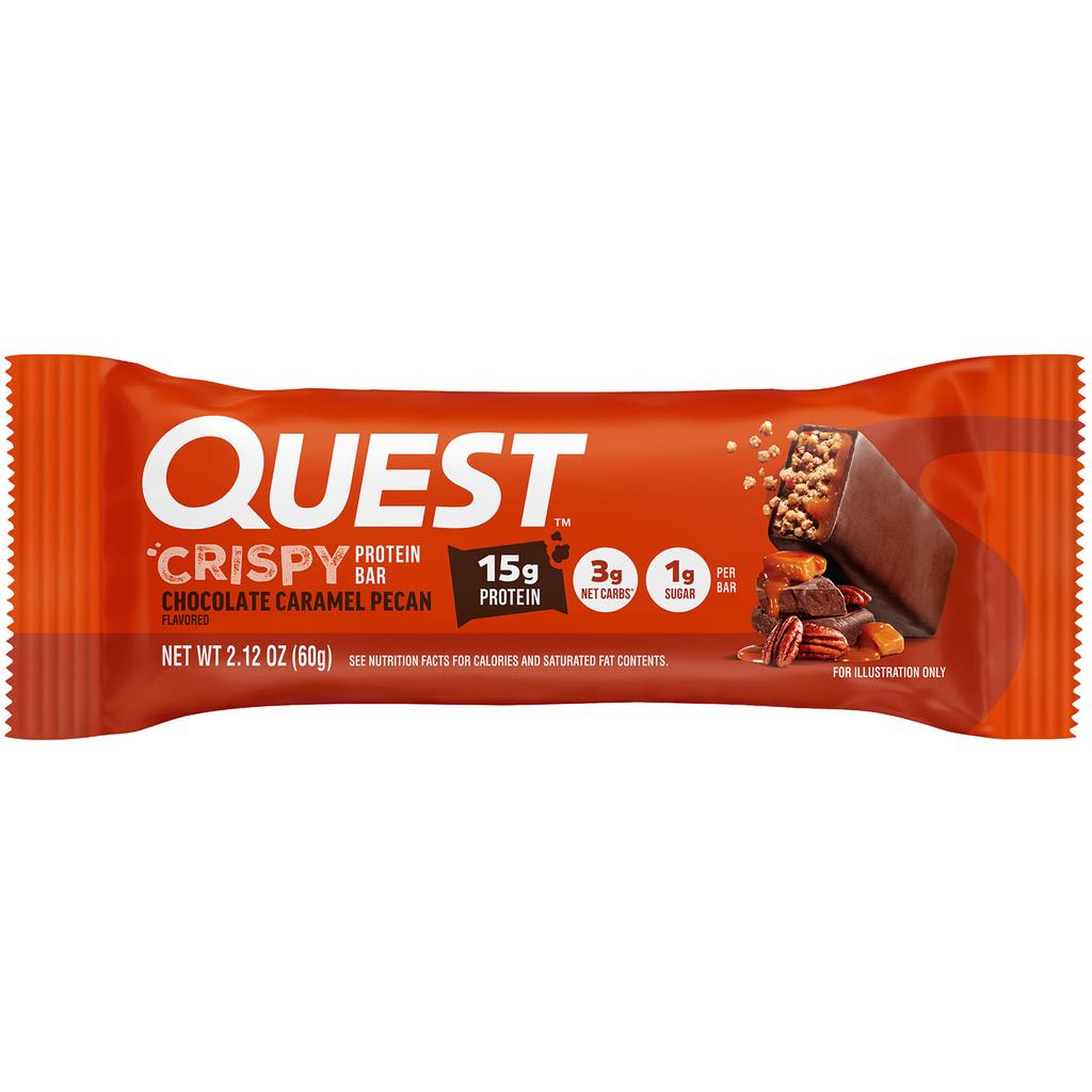Quest Nutrition Hero Protein Bar, Crispy Chocolate Caramel Pecan Flavor, 4 Bars, 60g (2.12oz) Each