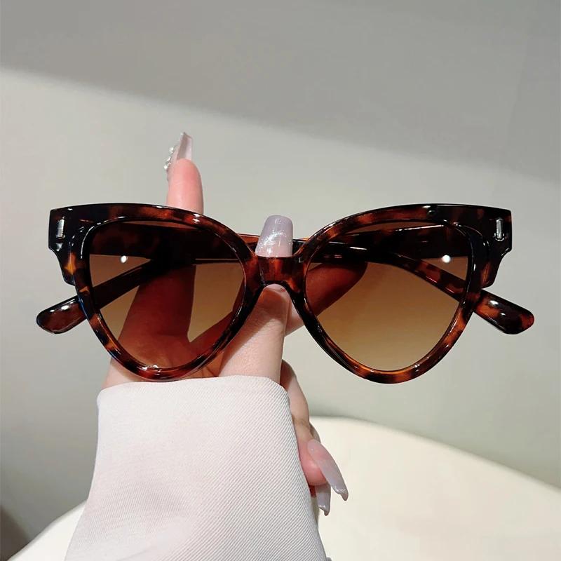 Cat Eye Sunglasses Women  New in Vintage Fashion Casual Decor Shades Trendy Brand Design Candy Color Rim Sun Glasses