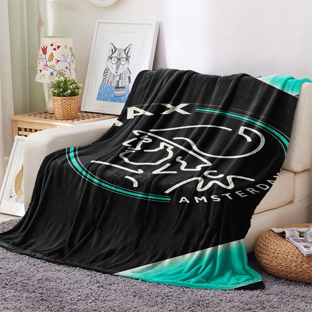 1PC Amsterdamsche Football Club Ajax Patterned Flannel Blanket Suitable For All Seasons for Home Decor Warmth and Comfort Gifts Holiday Present