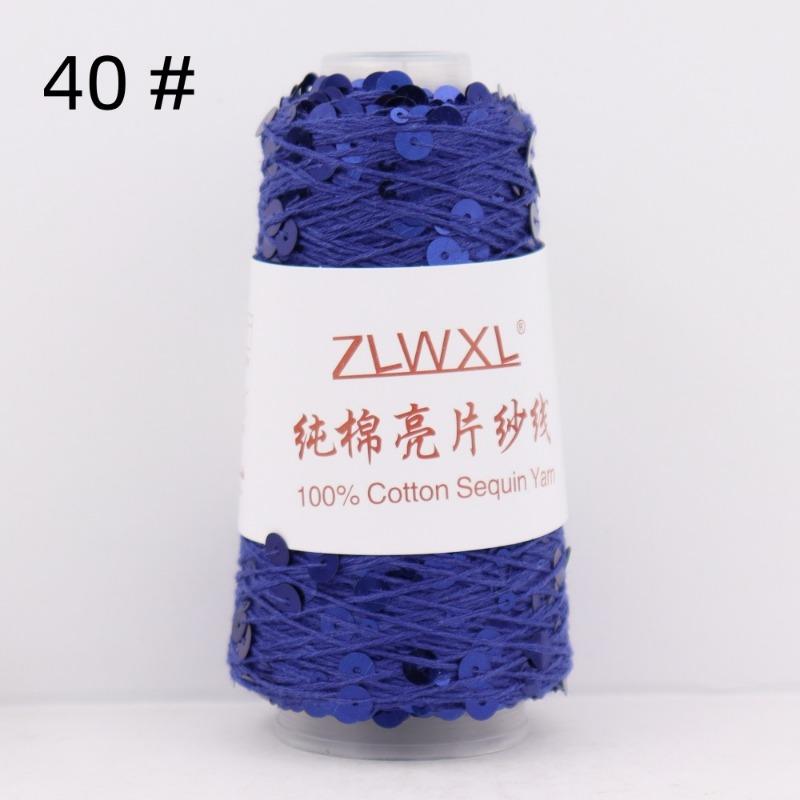 1000g /3200M 100% Cotton Yarn 6mm+3mm Special Sequin Yarn DIY Knitted Garment Accessories Rag Doll Knitting Yarn