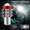 1pc H4 BA20D H6 LED Motorcycle Headlight CSP Dual Color White Yellow Hi Lo Beam Lens Fog Lamp for Motobike Scooter Running Light