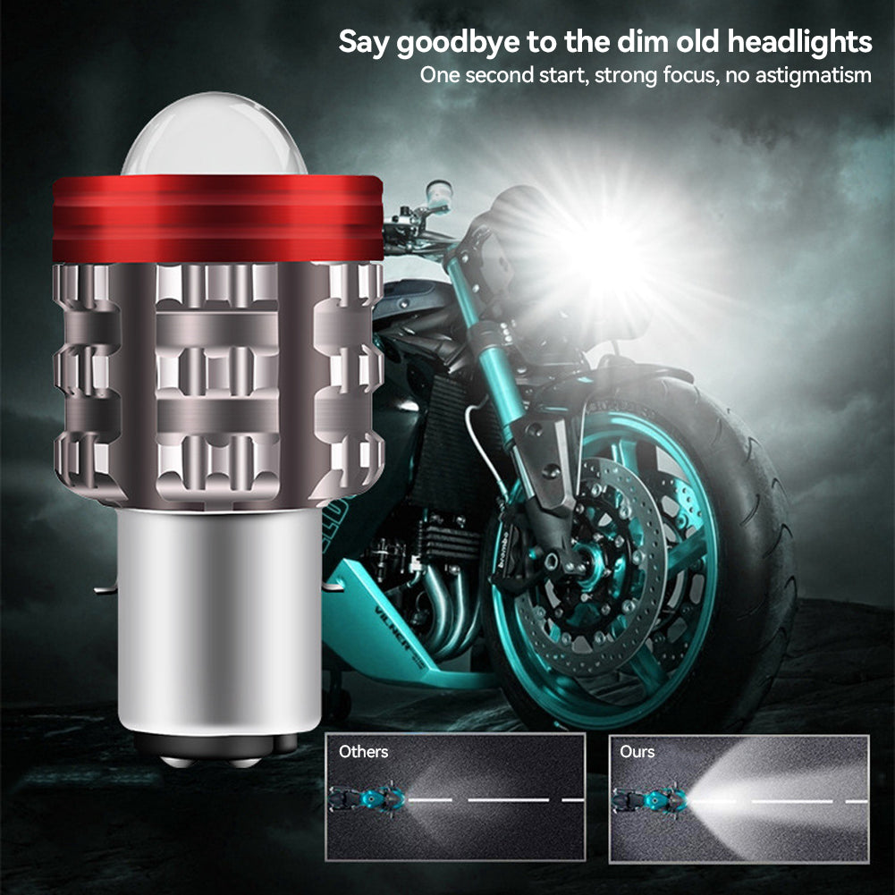 1pc H4 BA20D H6 LED Motorcycle Headlight CSP Dual Color White Yellow Hi Lo Beam Lens Fog Lamp for Motobike Scooter Running Light
