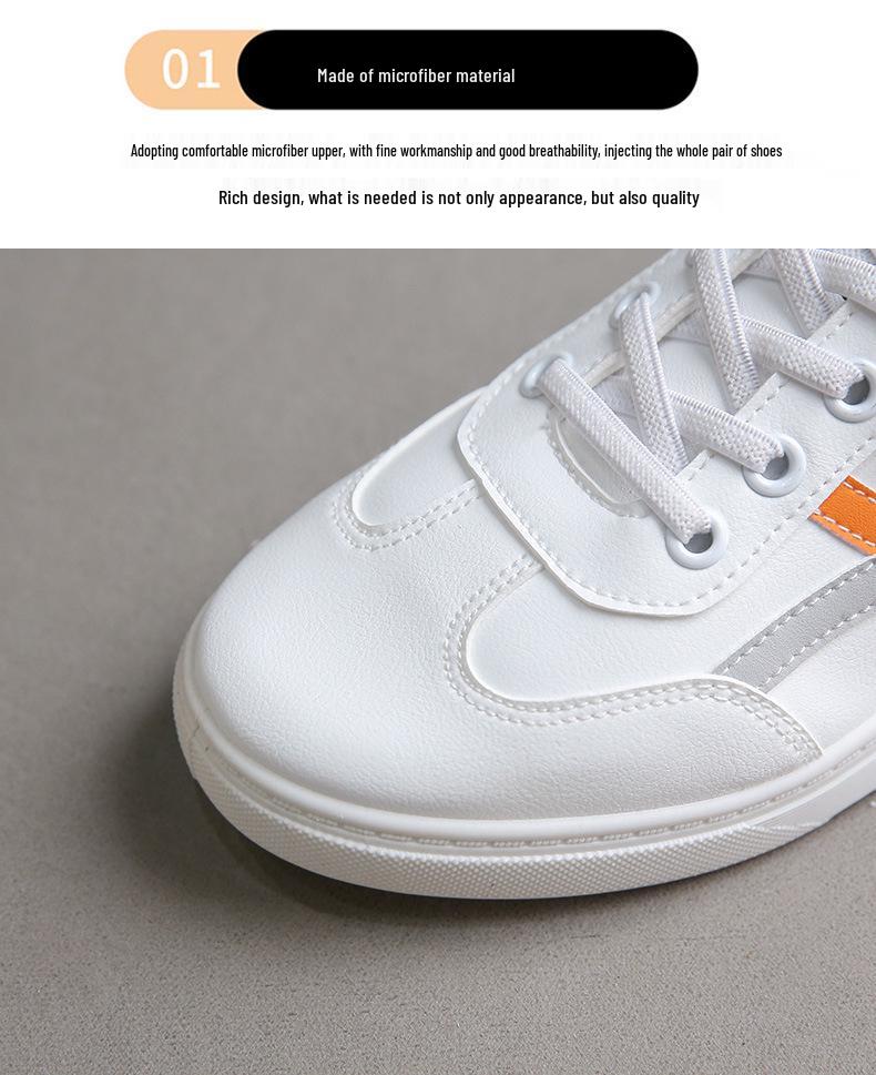 Spring/Summer Women's Korean Style Leather Flats - Versatile, Comfortable, Non-Slip, Breathable, White Casual Shoes