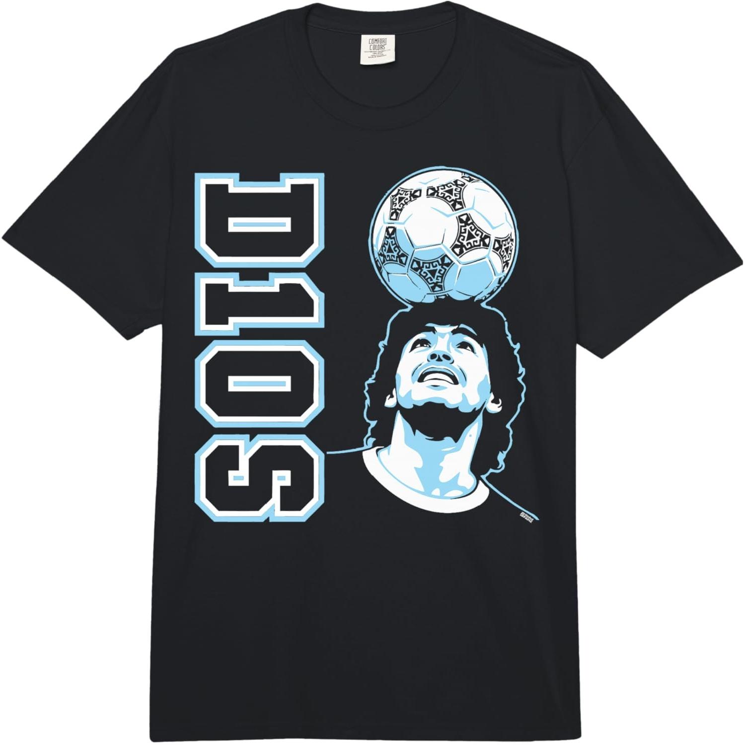Diego Maradona D10S Headball Retro Soccer Comfort Colors Adult Heavyweight T-Shirt S разноцветный