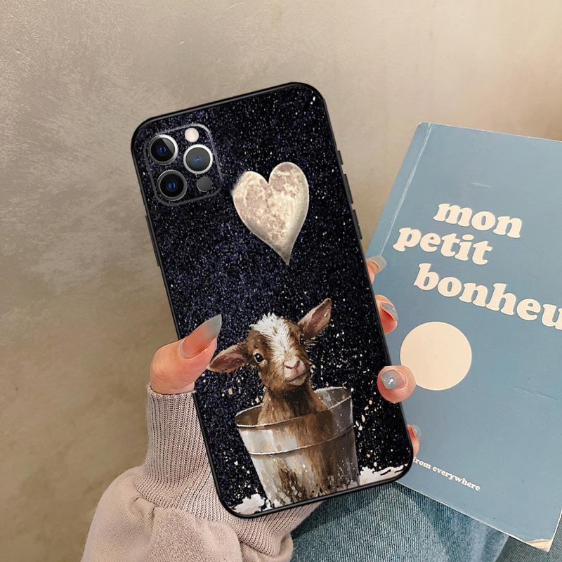 Western Highland Cow Sunflower Cute Case For iPhone 17 Air 13 16 15 11 12 14 Pro Max 13 mini XR 15 16 Plus 16e Back Cover Shell