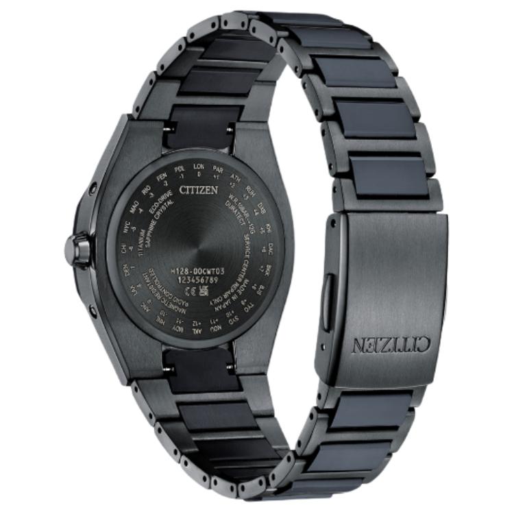 Citizen Attesa 100m Water Resistant Light Powered Quartz Movement Titanium Strap Watch 39mm CB3046-76E