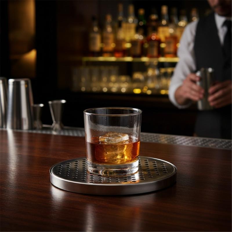 Durable Round Pubs Drip Mats Ideal for Professional Setting Residential Kitchens Feature Simple Cleaning Design and Longevity