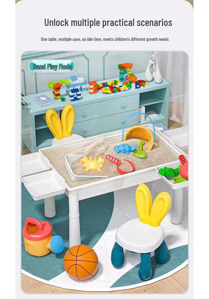 2026 New Model: Children's Educational Building Block Table, Multifunctional Puzzle Game for Ages 3-6