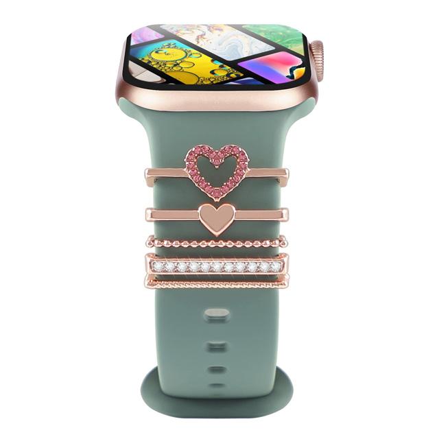 Decoration For Apple watch ultra 2 band 10 9 11 Diamond Jewelry Charms Accessories samsung/Huawei/amazfit strap 20/22mm Bracelet