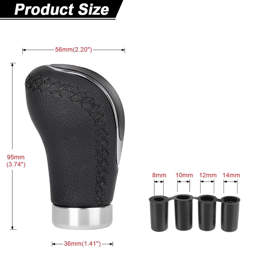 5/6 Speed Universal R PU Leather Gearshift Head Gear Knob Set Replacement Manual Car Gear Stick Shift Knob Modified Stick