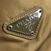 PRADA B9223 triangle logo Vertical Tote Bag Shoulder Bag Nylon Beige