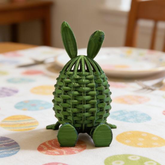 3D-gedruckte Ostereier Flexibel Gelenkiges Hasenei Osterkorb-Füller für Partyzubehör Heim-Büro-Schreibtischdeko
