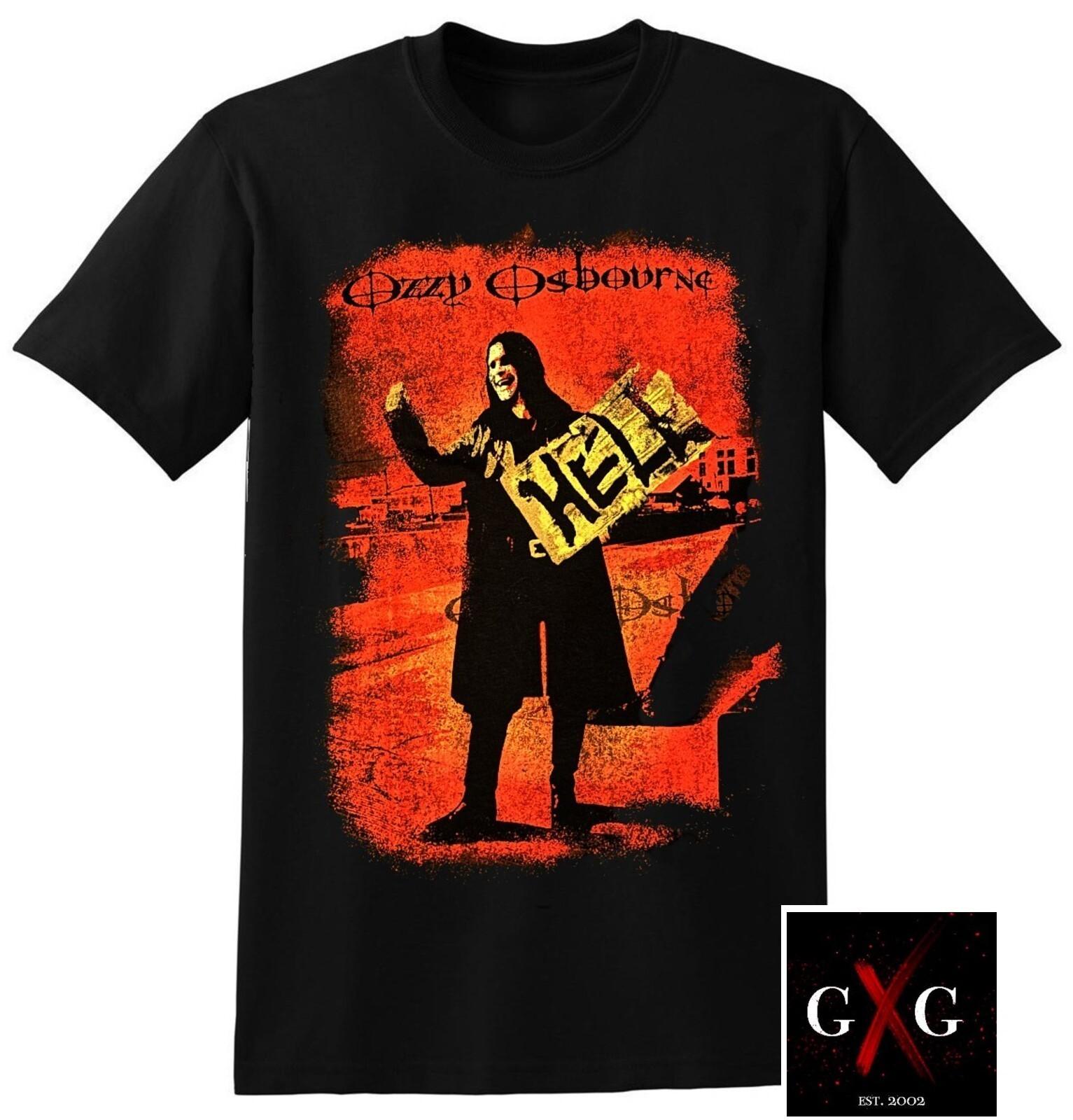 OZZY OSBOURNE cd lgo HITCHHIKING TO HELL Official SHIRT LG New blizzard ultimate S