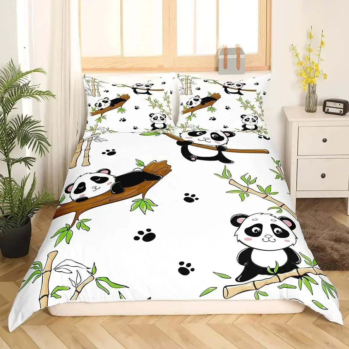 

New 3D Animal Panda King Full Kids Romantic Bedding Set Cartoon Animal Duvet Cover Bicycle Balloon Dragonfly Quilt Cover 70x133cm 2pcs