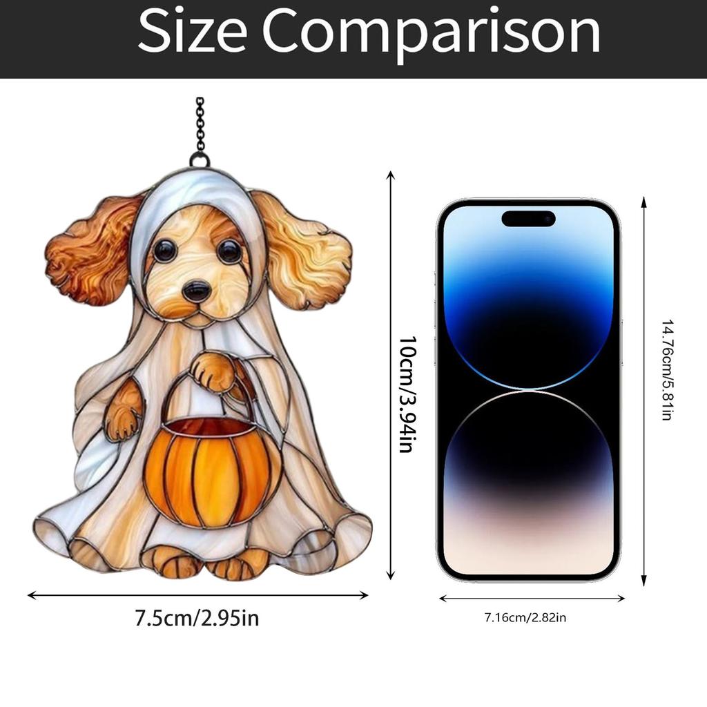 Flat Halloween Colored Window Hanging Acrylic Window Decoration, Creative Craft Pendant Home Decoration Hanging