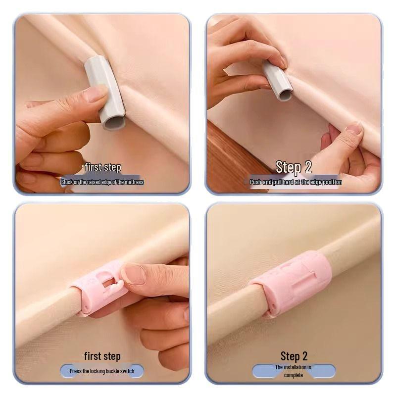 Bezpečné klipy na přikrývku bez jehel: Protiskluzové protiroztrhové neviditelné spony na prostěradlo