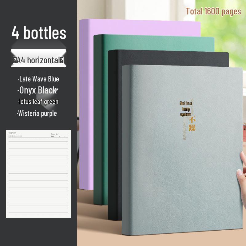 Extra Thick A4 Notebook for Students - Large, Simple Design for High School & University