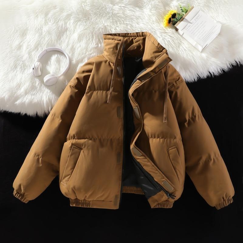 Large Size Stand-up Neck Padded Clothes for Men and Women, Winter Down Padded Jackets, Thickened Couple Models, Loose Padded Clothes for Men