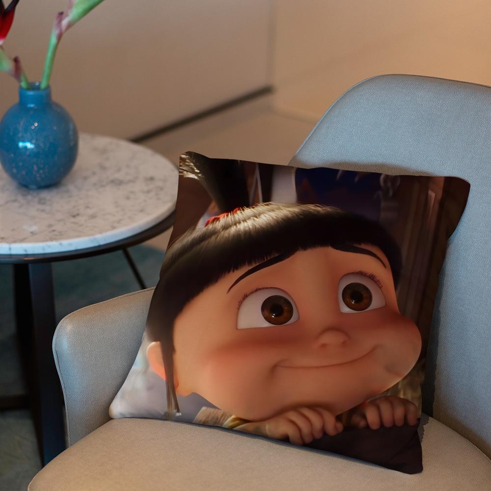 A-Agnes cute Cushion Cover 2-in-1 Reversible Plush Pillow Cover | Car/Sofa/Bed | Perfect Gift