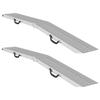 Folding Ramp 200 Kg Load Capacity Per Ramp Set of 2 Silver 186 X 23 X 4.5 Cm